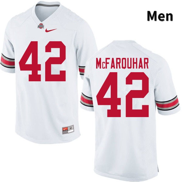 Ohio State Buckeyes Lloyd McFarquhar Men's #42 White Authentic Stitched College Football Jersey